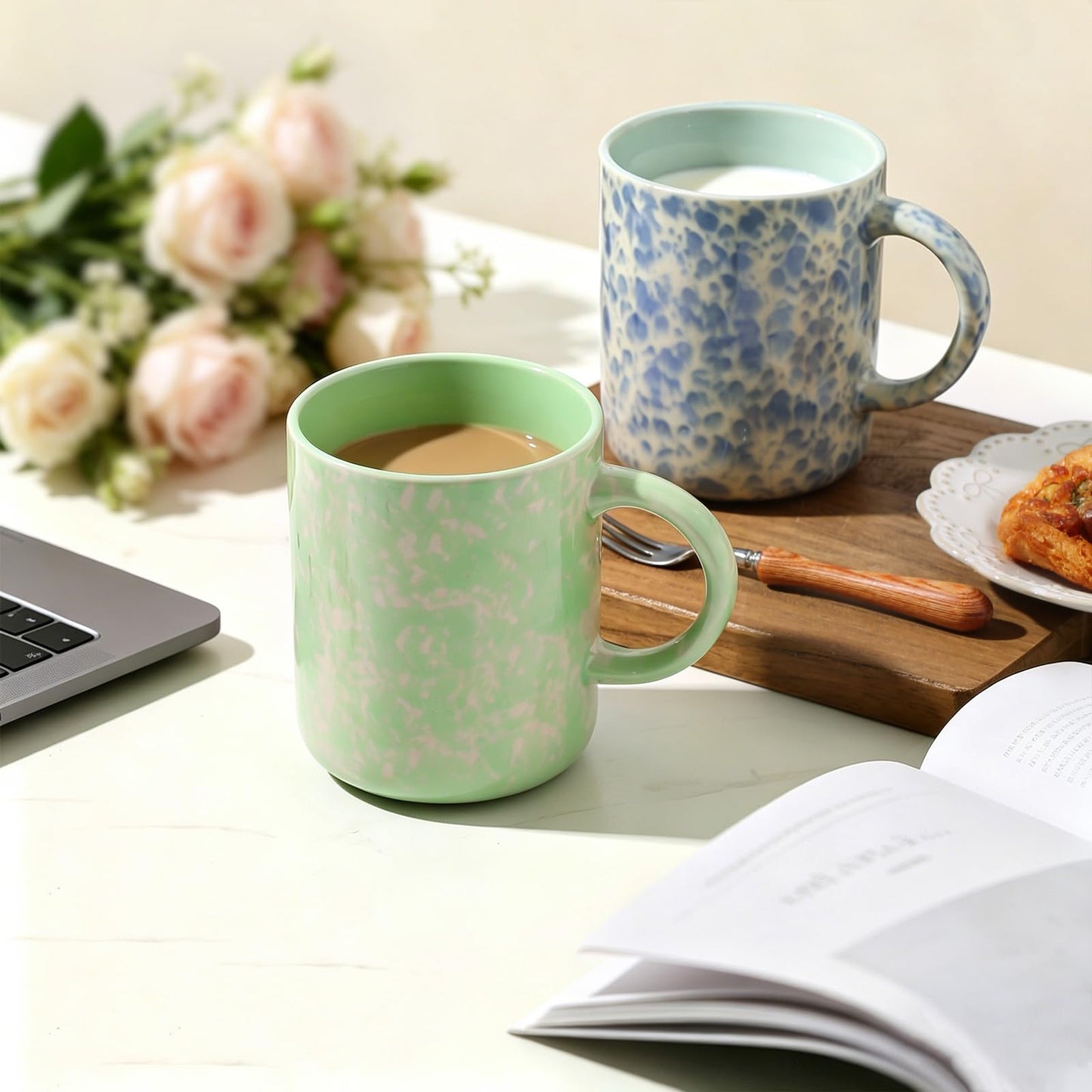 Boliano 17oz Ceramic Coffee Mugs – Set of 4